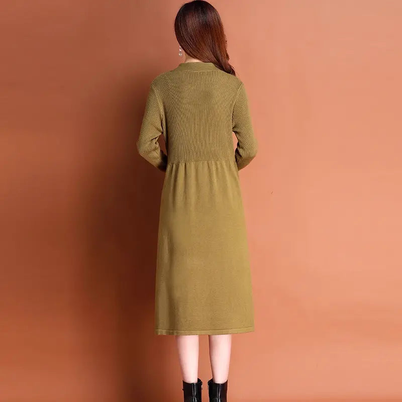 Long Sleeve Knitted Dress for Women（50% OFF） spiyle