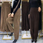 Women’s Vintage High-Waisted Pleated Harem Corduroy Pants spiyle
