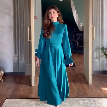 👗Temperament Elegant Ruffled Long Sleeve Dress spiyle