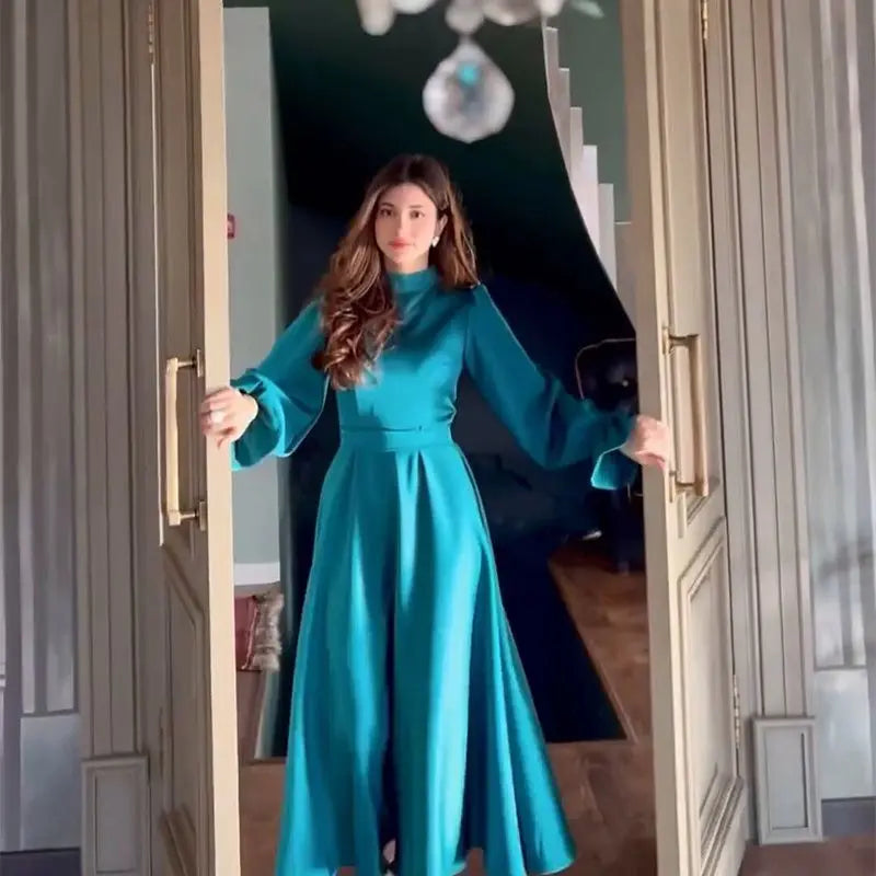 👗Temperament Elegant Ruffled Long Sleeve Dress spiyle