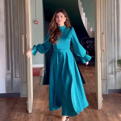 👗Temperament Elegant Ruffled Long Sleeve Dress spiyle