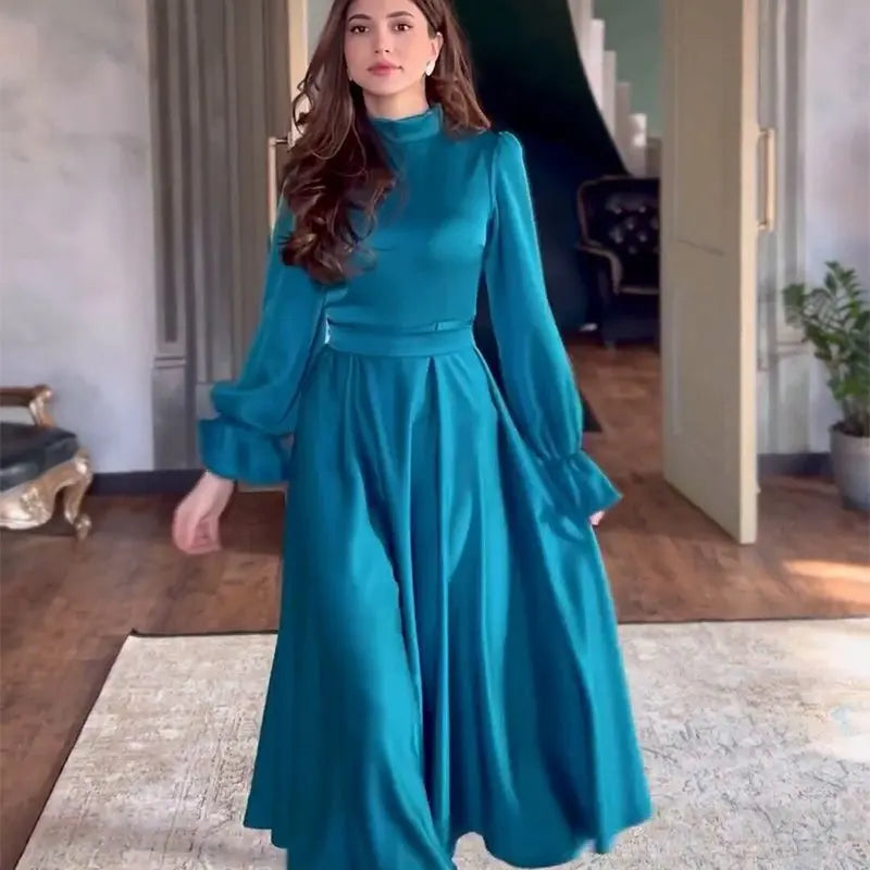 👗Temperament Elegant Ruffled Long Sleeve Dress spiyle