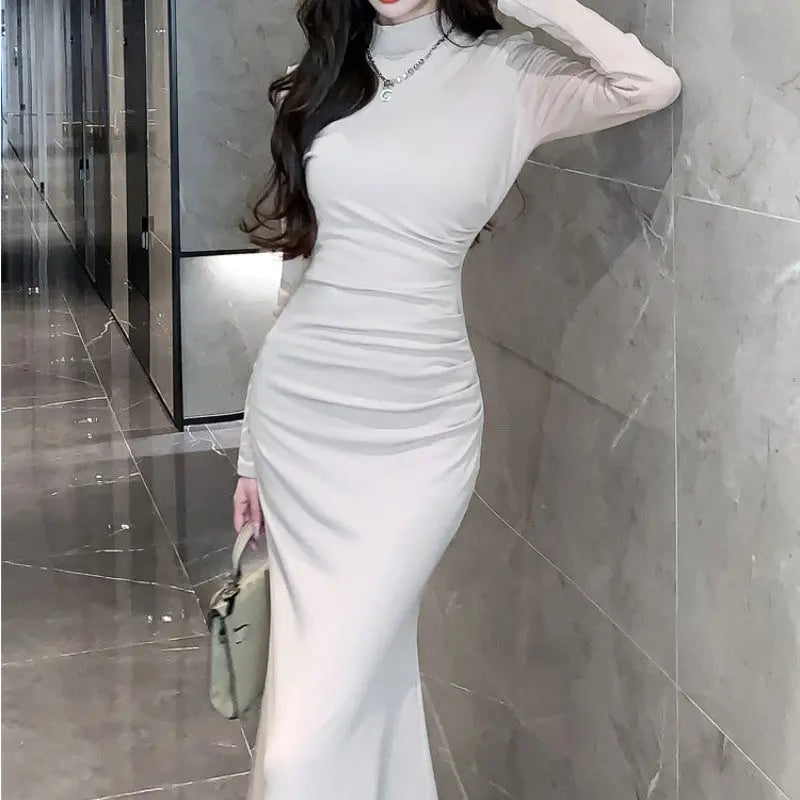 🔥Today's lowest price🔥Women's Thermal Pleated Slim Fit Maxi Dress💖 spiyle