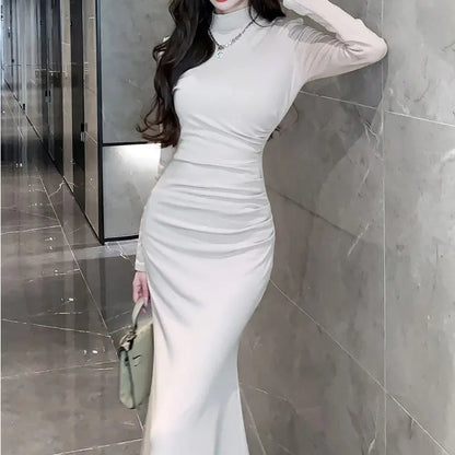🔥Today's lowest price🔥Women's Thermal Pleated Slim Fit Maxi Dress💖 spiyle