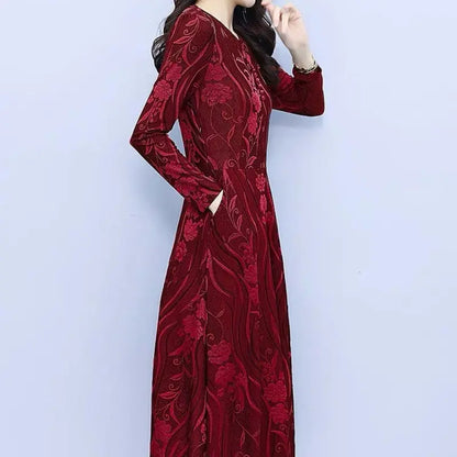 👗Women's Long Sleeve V-neck Dress with Pockets spiyle