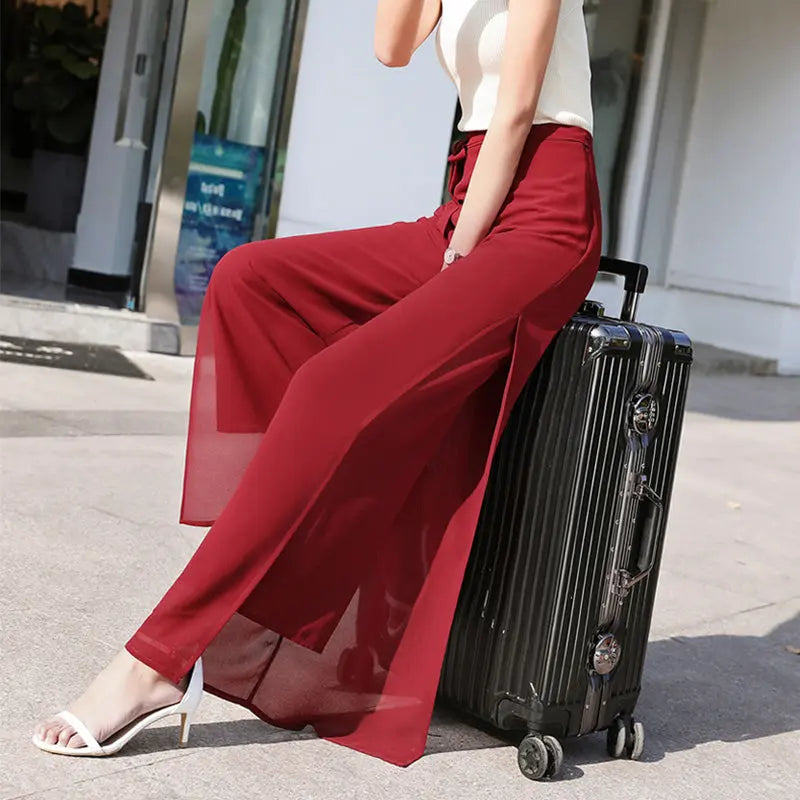 🎉New product launch💐– Elegant chiffon wide-leg pants (51% OFF) spiyle