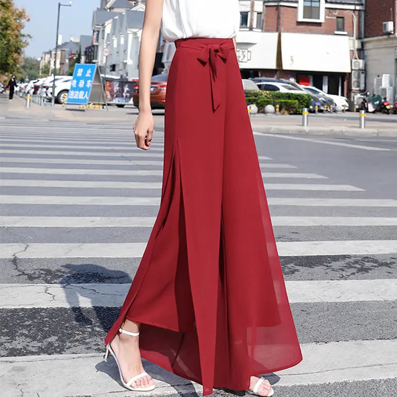 🎉New product launch💐– Elegant chiffon wide-leg pants (51% OFF) spiyle