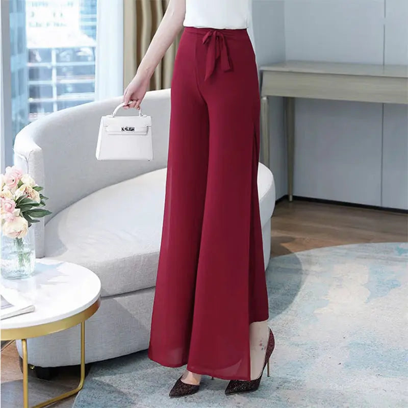 🎉New product launch💐– Elegant chiffon wide-leg pants (51% OFF) spiyle