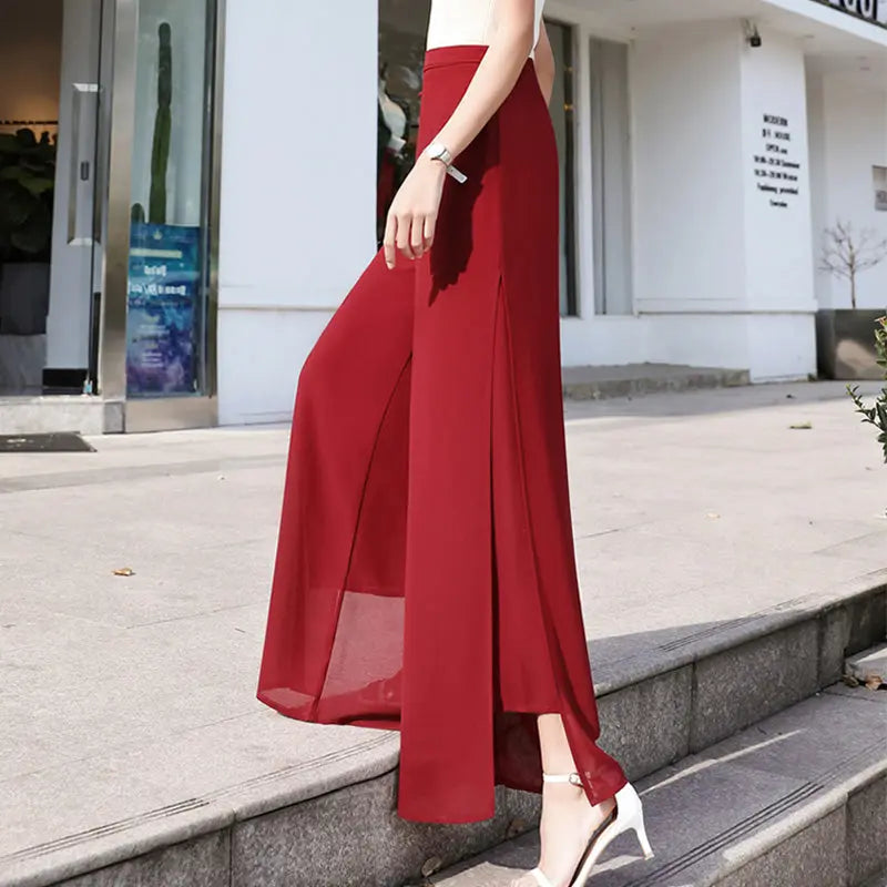 🎉New product launch💐– Elegant chiffon wide-leg pants (51% OFF) spiyle