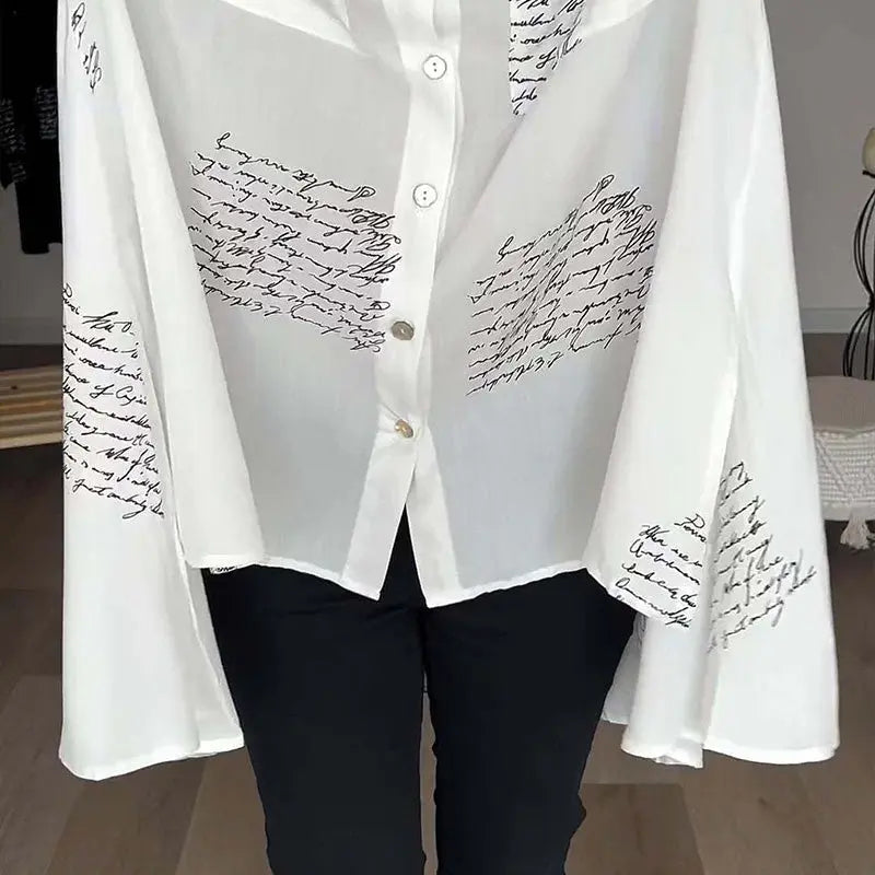 🎉New product launch💐– long-sleeved printed fashionable lapel shirt spiyle