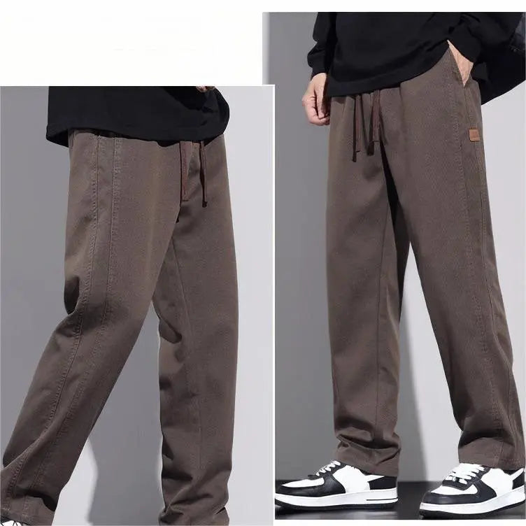 🎉New Product Launch💐–Men's Fashion Drawstring Loose Straight Leg Pants（53% OFF🔥） spiyle