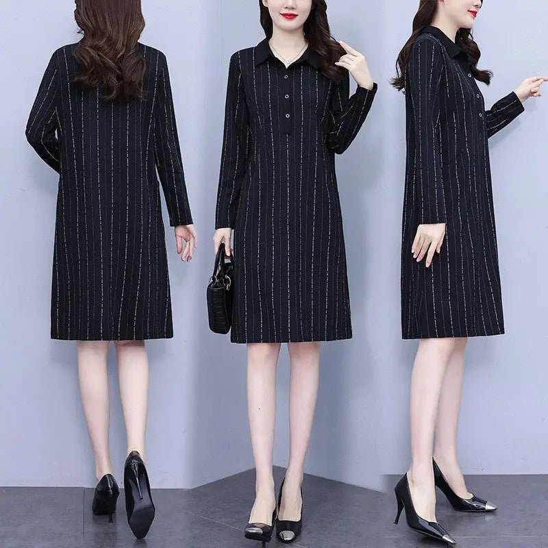 🎁Hot Sale 48% OFF⏳Women's Loose Lapel Long Sleeve Dress with Pockets🎀 spiyle