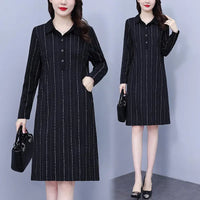 🎁Hot Sale 48% OFF⏳Women's Loose Lapel Long Sleeve Dress with Pockets🎀 spiyle