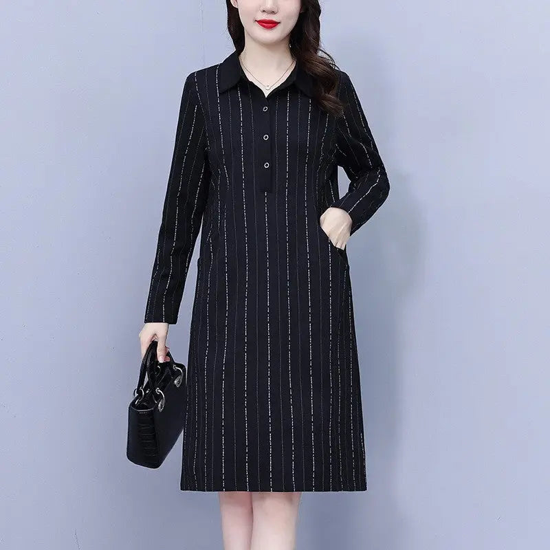 🎁Hot Sale 48% OFF⏳Women's Loose Lapel Long Sleeve Dress with Pockets🎀 spiyle