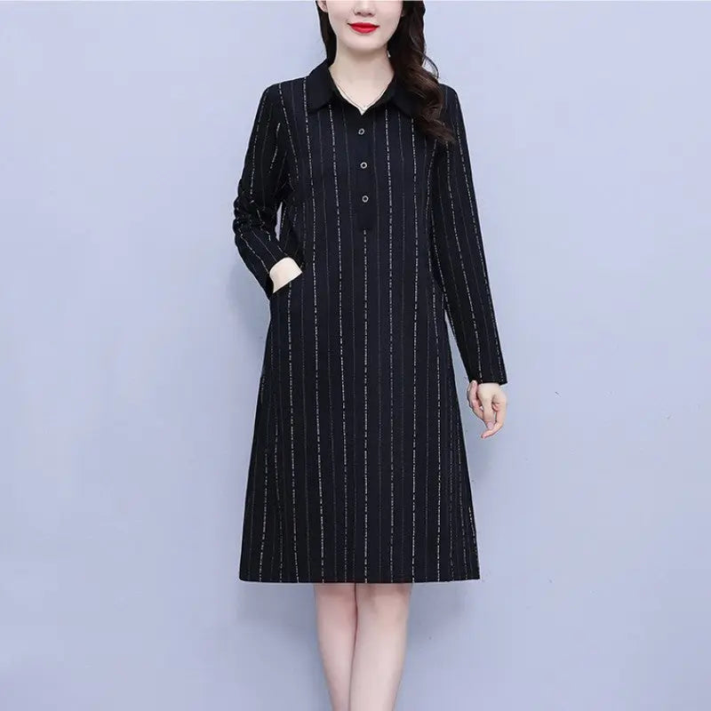 🎁Hot Sale 48% OFF⏳Women's Loose Lapel Long Sleeve Dress with Pockets🎀 spiyle